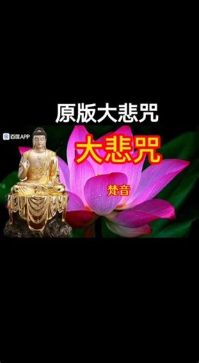 大悲咒 原版大悲咒！听者福来，佛佑平安！南无大慈大悲救苦救难广大灵感观世音！#观世音大慈大悲