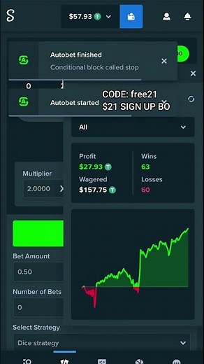 Stake dice turn $30 into $150 with this strategy!