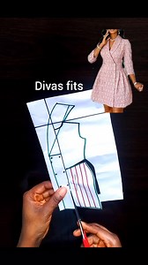 424K views · 5.5K reactions | Easy and perfect shawl collar gown cutting tutorial video, with gathers on the waist line. | Divas fits | Facebook