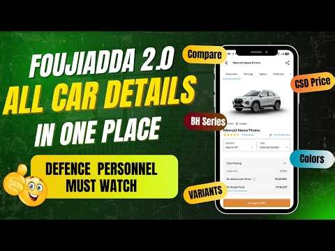 Upgraded Foujiadda 2.0 Car section-All Car Details, CSD Price & Compare in One Place!