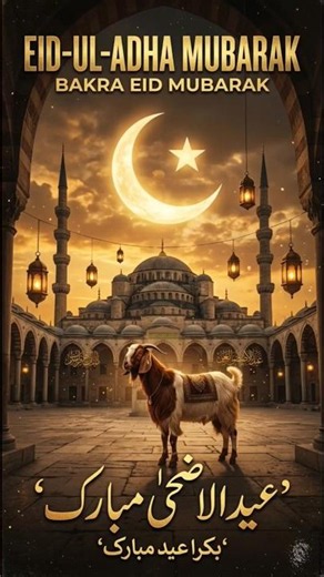 Eid al-Adha Mubarak 2026 | BeautifulBakrid Wishes Status |Id-ul-Zuha wishes
