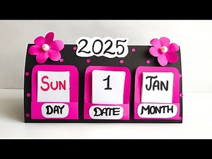 DIY Desk Calendar 2025 | How to make a 2025 desk calendar | diy calendar | Paper Calendar Ideas