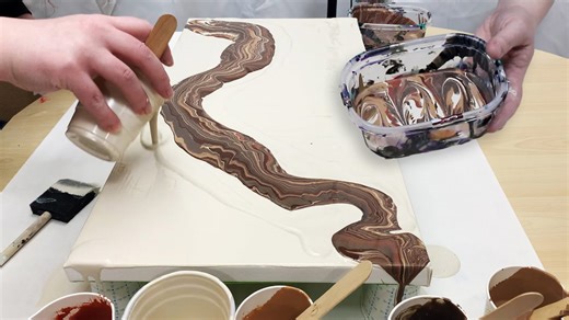 Acrylic Dirty Pour Technique with Earthy Colors | Fluid Art