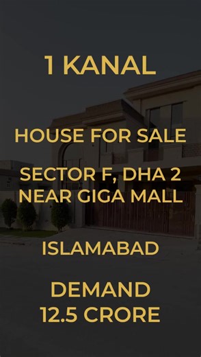 We have a beautiful 1-kanal designer house for you to call home, located in Phase 2, Sector F, DHA—a prime location near all basic facilities. This house features the following amenities: Spacious ground floor, accommodating a comfortable basement and an inviting first floor 7 generous bedrooms 2 elegant drawing rooms 2 spacious dining halls 8 bathrooms 3 modern TV lounges 2 servant quarters To obtain additional details or arrange a visit, please contact us at 92 332 33 33 111. Your dream home a