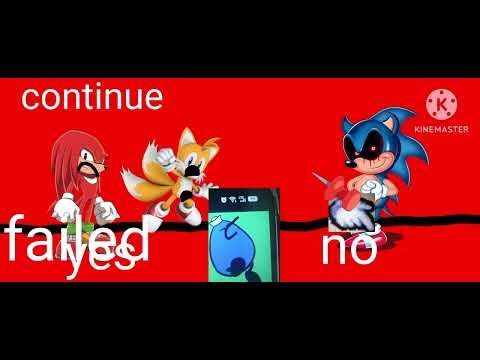 sega game over quack and tails and knuckles vs sonic.exe en Java en Wii en DS continue