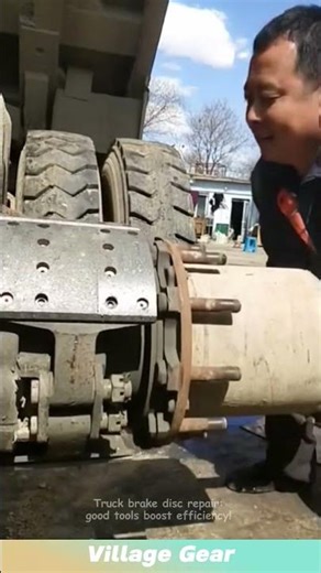 Truck brake disc repair: good tools boost efficiency! #tools