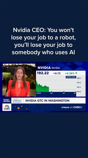360K views · 1.2K reactions | Nvidia CEO Jensen Huang discusses AI job displacement before delivering the keynote speech from Washington, D.C. on Tuesday for the company's second GTC conference this year. Find more: cnb.cx/3L89SIp | CNBC | Facebook