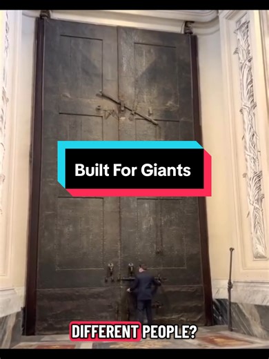 Giant doors were not built for us the old world architecture was larger for a reason. #onthisday #hiddenhistory #history #giant #tartarianempire