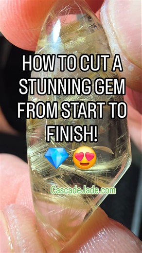 Cascade Jade on Instagram: "Join us on the peaceful journey to cut a piece of gem rutilated quartz into a necklace pendant! 💎 If you enjoy our videos, please give us a follow! We have so many more lapidary lessons and rockhounding adventures to share! #lapidary #trimsaw #rockcutting #rock #rocks #exciting #cascadejade #rutile #rutilatedquartz #gem #gemstones #jewelry #crystal #crystals #asmr #asmrsounds #asmrvideo #howto #howtovideos #peaceful #relaxing #water #cabochon #cabbing #cutstone #cuts