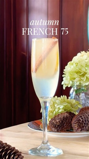 Autumn French 75 🍂🥂 | Easy Fall Pear Champagne Cocktail Recipe