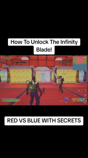 How To Unlock The Infinity Blade! | RED VS BLUE WITH SECRETS | #fortnite #fortnitecreative #rvbws