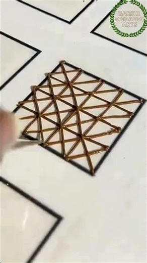 🕸️ Perfect Mehndi Net Trick! Satisfying Grid Design Hack #Shorts