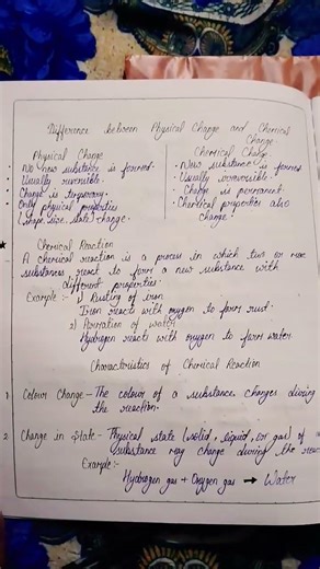 chemistry chapter 1 class 10th notes in half #trending #viralvideo