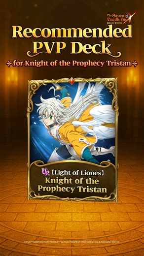16K views · 250 reactions |  '[Light of Liones] Knight of the Prophecy Tristan ' Best Deck!  Goddess...? Demon...? Which heroes should Tristan, who holds both powers, team up with⁉️樂 Curious about how to use Tristan effectively? Keep your eyes here! ⭐ Watch the video below to check out recommended deck setups featuring Tristan!  https://youtube.com/shorts/ZLM01-N3hos #TheSevenDeadlySins #7DS | The Seven Deadly Sins: Grand Cross | Facebook