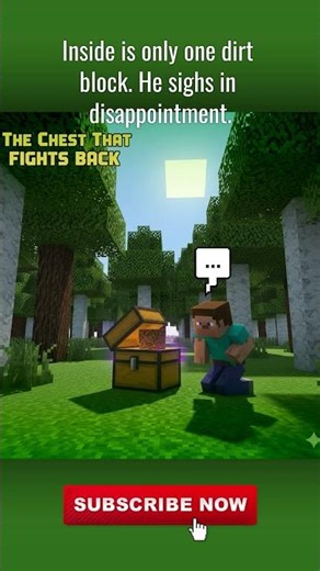 Steve vs The Fighting Chest Minecraft Short #minecraft #funnyminecraft #minecraftshorts