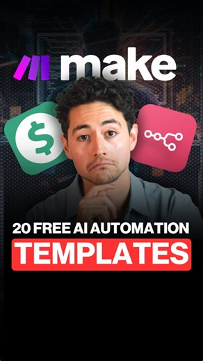 Nick AI Automation on Instagram: "Comment "TEMPLATES" to get these Free AI Automation systems built with Make.com and n8n. I’ve made 20 different AI automation systems. Businesses usually pay me a lot for these, sometimes thousands of dollars. But today, you can have them all for free. You can download them, change them to fit your business, or even sell them to other people if you want. Each system comes with a step-by-step video guide. You don’t need to be a tech expert to use them. I built th