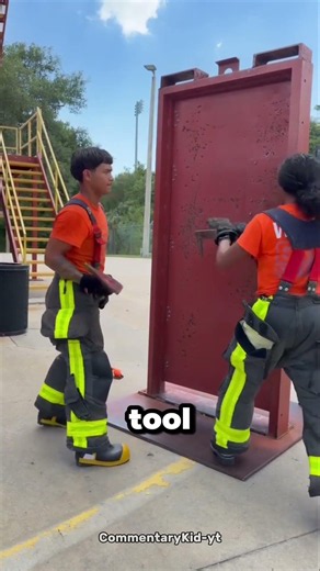 Future Firefighter Finally Forces Open the Heavy Steel Door! 🚒💪