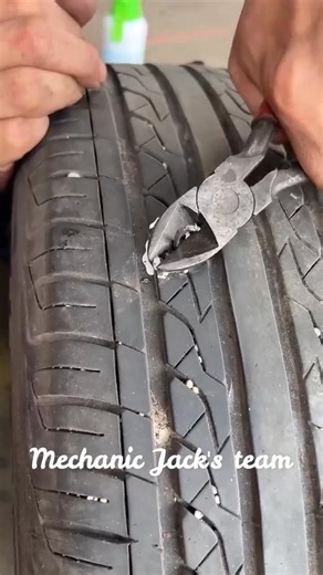 How to Fix Flat Tire Easy #mechanic #mechanicjack #tire #repair #fix | Mechanic Jack's team