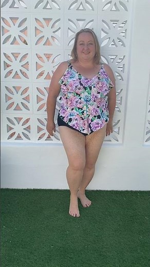 3 Tier Tankini Top in Positano Black - Plus Sizes too!