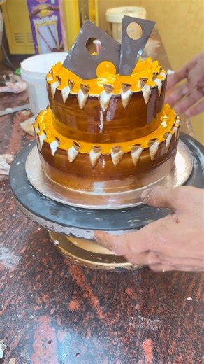 Orange flavour cake decoration #cakedecoration #tranding