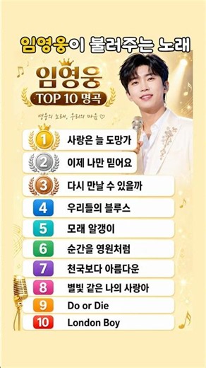 임영웅 인기곡 TOP10, 1위는 역시 이 노래?