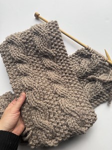 Chunky Cable Scarf Knitting Pattern: Beginner Friendly (digital Download) - Etsy