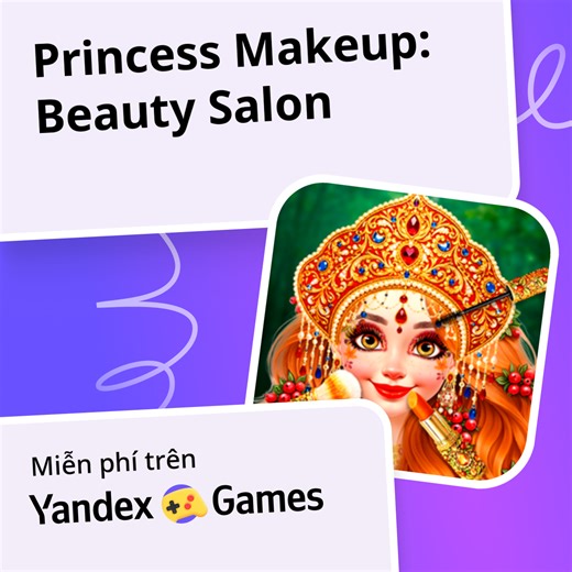 Princess Makeup: Beauty Salon - chơi trực tuyến miễn phí trên Yandex Games