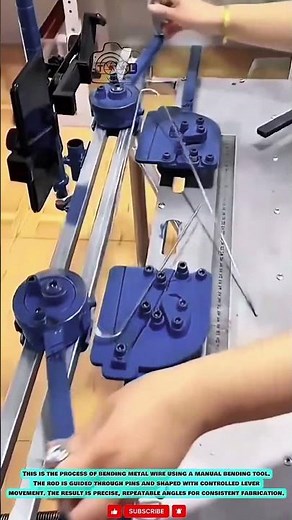 The manual wire bending tool shapes metal rods to consistent angles