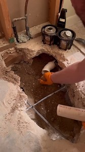 Converting a tub drain into a shower drain using Oatey 130 Series Shower Drain along with Oatey Cement and Primer 🚿 Phenomenal work and voice over @theplumbersplunger 🤘 | Oatey