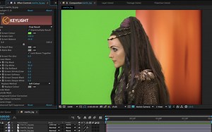 萌老师讲AE—抠像模块01·Keylight抠像基础教程 Merlin双图层练习