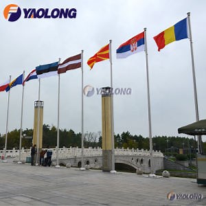 [Hot Item] 6m Stainless Steel Outdoor Display Flag Pole with Wind Resistance