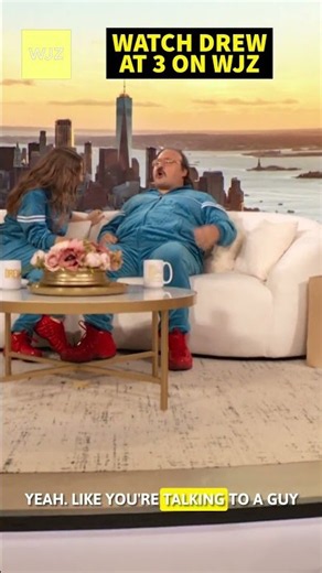 Drew and Stavros wear matching Track Suits on an all-new Drew Barrymore show. Watch it today at 3