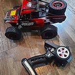 HLSFWDRIVE 1/14 RC Car Off Road RC Truck 4x4 Remote Control Car Hobby Buggy All Terrain High Speed 30+MPH 4WD with 390 Brushed Motor Proportional Throttle Steering Metal Chassis Ball Bearing Adult