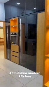 1K views · 398 reactions | Modern aluminium kitchen#aluminium cupboards#interior design#9108287045 | Manjunath Interiors Hoskote | Facebook