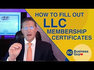 How to Fill Out LLC Membership / Stock Certificates