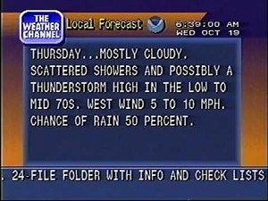 Weather Channel local forecast - 1994