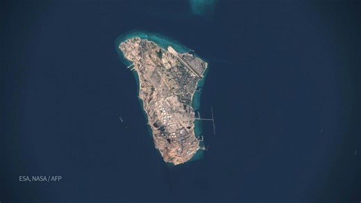 CARTE ANIMEE: L'île pétrolière de Kharg en Iran