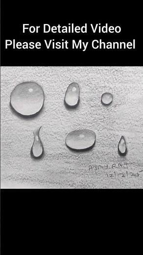 How to Draw Realistic Water Droplets | Charcoal Drawing for Beginners
