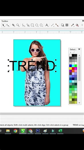 CorelDraw Effect Photo + Text Masking #coreldrawshorts #compeduknowledge #coreldraweffect