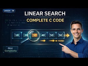 Linear Search Algorithm in C | Sequential Search Explained | DSA Lecture 36