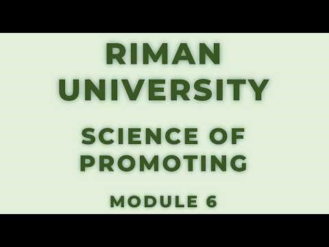 RIMAN UNIVERSITY: SCIENCE OF PROMOTING MODULE