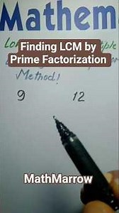 How to find LCM by Prime Factorization @MathMarrow