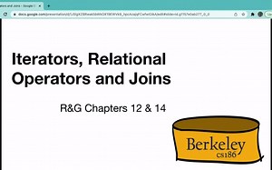 [搬运]Berkeley CS186 sp2022 Lecture 9. Iterators and Joins 伯克利数据库系统导论[双语字幕]