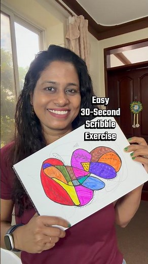 Easy Expressive Art for Stress Relief (30-Second Scribble Technique) #stressrelief #arttherapy