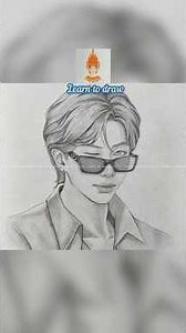 RM BTS drawing | easy draw for beginners | learn to draw | រៀនគូរ #btsfanarts #btsrm #rapmonster