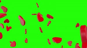 Download 3d Zoom Floating Love Red Heart for free