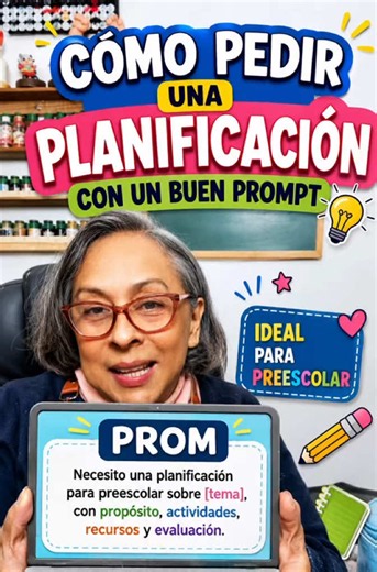 ¿Sabías que para pedir una buena planificación a la IA no basta con escribir solo el tema? En este video te explico cómo hacer un buen prompt, indicando el nivel, la edad, el tema, el propósito, las actividades, los recursos y la evaluación para obtener una planificación más clara y completa. #PromptEducativo #PlanificacionDocente #EducacionInicial #InteligenciaArtificial #AprendeConYeni