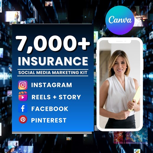 Insurance Social Media Kit: Editable Templates (digital Download) - Etsy