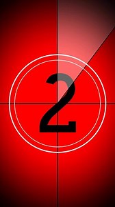 Vintage countdown clock with red background