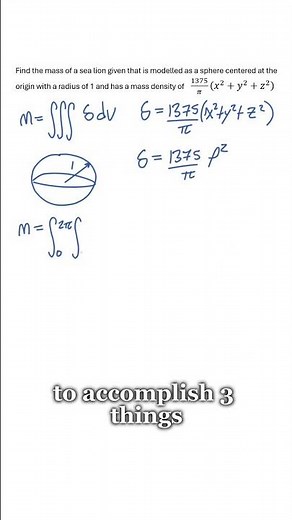 Using Triple Integrals to Find the Mass of a Sea Lion